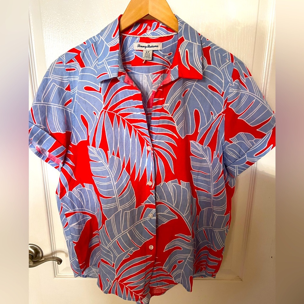 Tommy Bahama Linen Tropical print top
